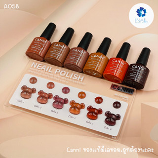 A058 สีโทนน้ำตาล 6 สี แบรนด์ Canni