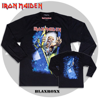 Blaxroxx เสื้อวง ลิขสิทธิ์แท้  Iron Maiden (LS-IRM005) สกรีนลายคมชัด ไม่หลุดลอก cotton 100