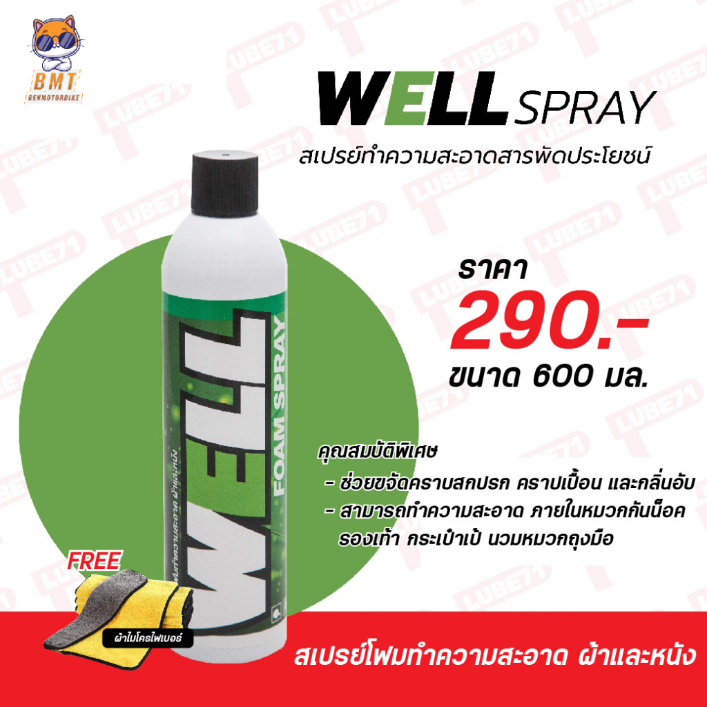 สเปรย์ทำความสะอาดหมวกกันน็อค WELL SPRAY ขนาด 600 มล.