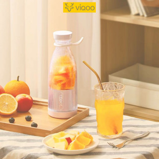 VIQOO เครื่องปั่นน้ำผลไม้ ขวดปั่นน้ำผลไม้แบบพกพา ปั่นน้ำผลไม้ ชาร์จ USB การออกแบบแบบพกพาสะดวก มีประกันสินค้า
