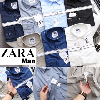 ZARA MEN’S SHIRT 👔 เสื้อเชิ้ตแขนยาวคอปกสีพื้นผู้ชายป้าย Zara Man 👨🏻