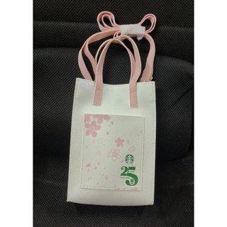 Starbucks Mini Tote Bag - White-Pink