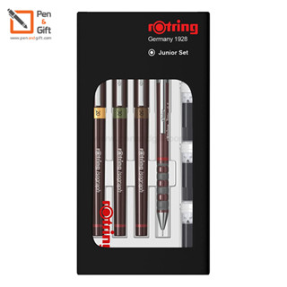 Set of 8 pcs. Rotring Isograph Junior Set 0.2,0.3, 0.5 mm – 8 ชิ้น ชุดปากกาเขียนแบบ ตัดเส้น รอตริ้ง ไอโซกราฟ จูเนียร์