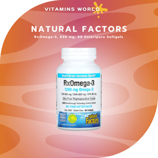 Natural Factors, RxOmega-3, 630 mg, 60 Enteripure Softgels (V.715)