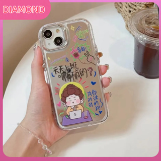 💲คูปองเคลม💲เคสไอโ case for iphone 11 12 ตัวการ์ตูน เคส 14 13 12 11 pro max วัสดุกระจก ซิลิโคนเหลว