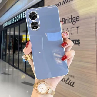 ตรงรุ่น เคส TPU ขอบตรง สำหรับ Oppo A60 A18 A38 A78 A58 A78 4G A58 4G A17 A17K Reno8T A98 แบบนิ่ม TPU กันกระแทก
