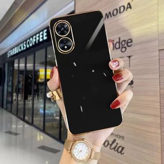 ตรงรุ่น เคส TPU ขอบตรง สำหรับ Oppo A60 A18 A38 A78 A58 A78 4G A58 4G A17 A17K Reno8T A98 แบบนิ่ม TPU กันกระแทก