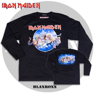 Blaxroxx เสื้อวง ลิขสิทธิ์แท้  Iron Maiden (LS-IRM008) สกรีนลายคมชัด ไม่หลุดลอก cotton 100