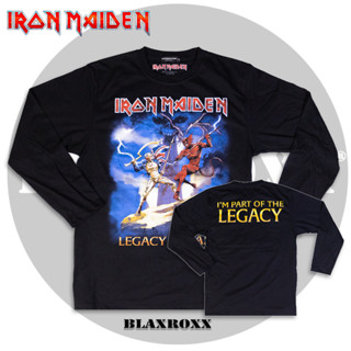 Blaxroxx เสื้อวง ลิขสิทธิ์แท้  Iron Maiden (LS-IRM014) สกรีนลายคมชัด ไม่หลุดลอก cotton 100