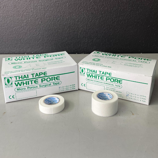 Micro pore Surgical Tape เทปแต่งแผล อ่อนโยนอเนกประสงค์ ไมโครพอร์ ยี่ห้อ THIA TAPE กล่องขาว