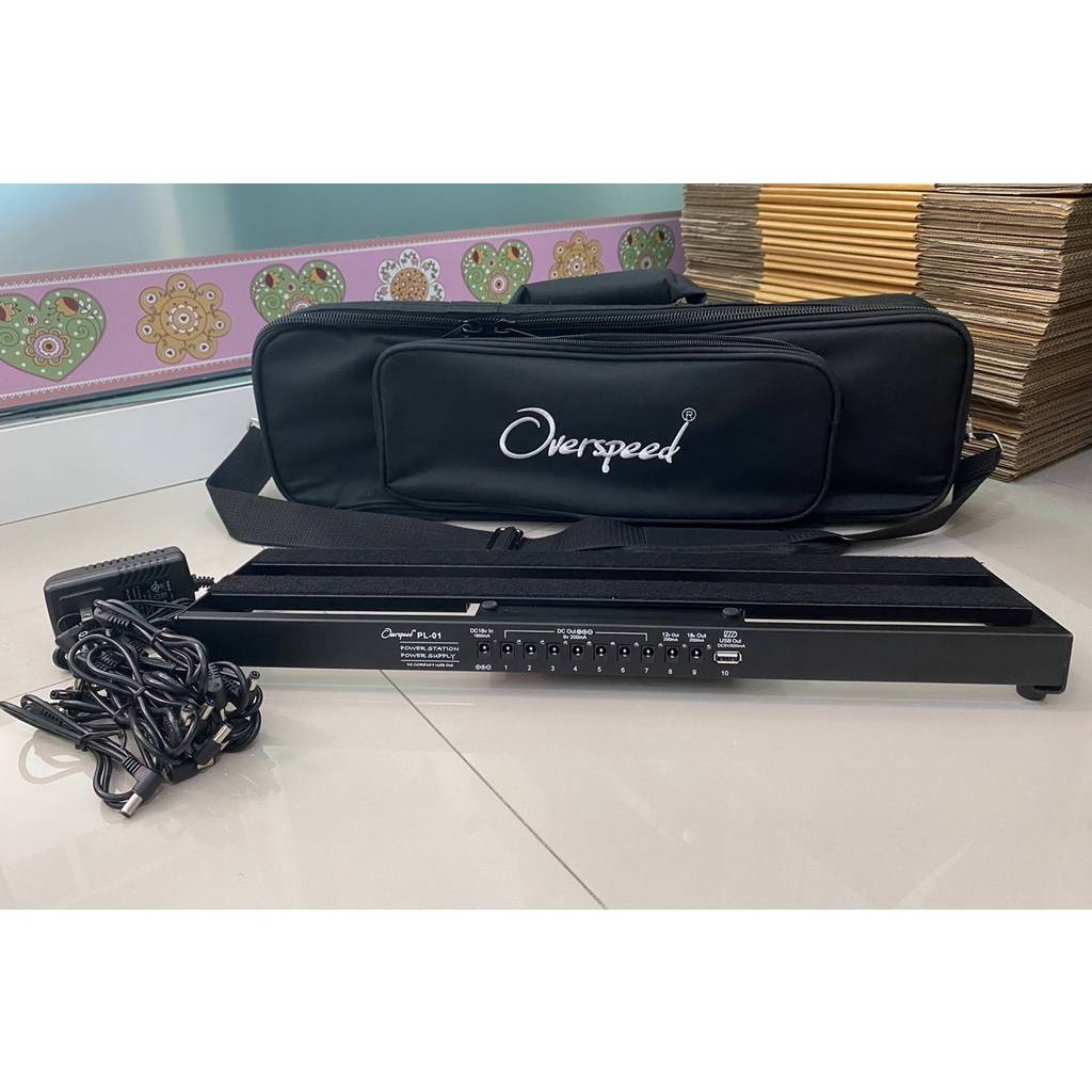 บอร์ดวางเอฟเฟคกีตาร์ Guitar Pedal Boards Overspeed รุ่น PL-01 สี่เหลี่ยมยาว  ****แถมฟรีกระเป๋า