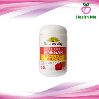 [ ใหม่ !!] Natures Way Apple Cider Vinegar 1200 mg Max Strength เนเจอร์สเวย์ แอปเปิล ไซเดอร์ เวเนก้า ขนาด 90 เม็ด