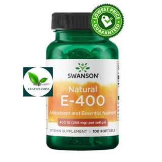 Swanson Premium Natural Vitamin E  400 IU / 100 Sgels