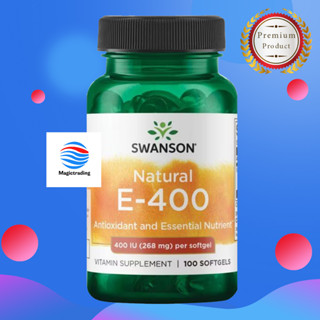 Swanson Premium Natural Vitamin E  400 IU / 100 Sgels