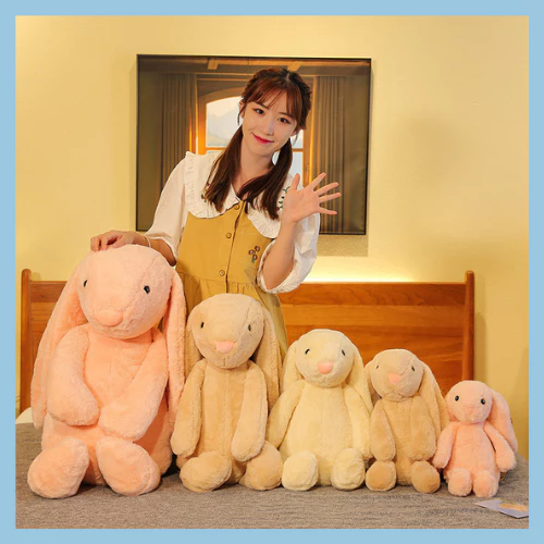 ตุ๊กตากระต่ายหูยาว น่ารักขนนุ่ม 35CM 45CM 55CM 65CM 85CM เขียนการ์ดอวยพรได้ ของขวัญวันเกิด ของขวัญวันปัจฉิม