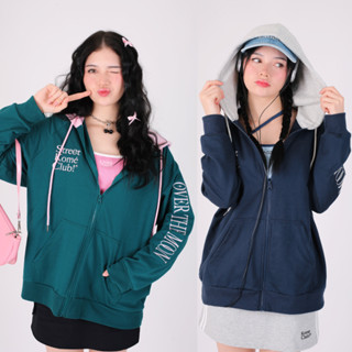 kome.offi เสื้อแจ็คเก็ตฮู้ด รุ่น moonie hoodie jacket