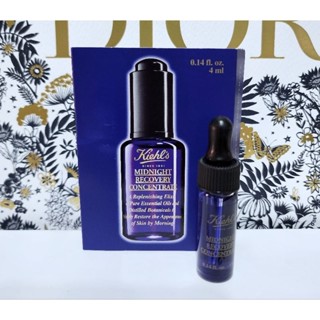 เซรั่มสูตรเข้มข้น บำรุงผิวหน้ากลางคืน แท้💯%Kiehls Midnight Recovery Concentrate 4 ml. มีฉลากไทย