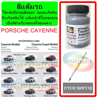 สีแต้มรถ PORSCHE Cayenne แถมฟรี พู่กันแต้มสีและกระดาษทราย สีคุณภาพจาก imixpaint