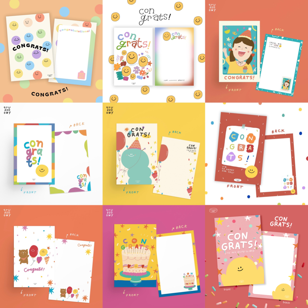 STUDIO.OWY : Congrats Card การ์ดแสดงความยินดี | ขนาด4x6นิ้ว