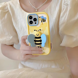 🚚จัดส่งจากไทยภายใน 24 ช.ม🚚เคสไอโฟน 14 Pro Max 13 12 11 เคส for เคสไอโฟน11 น่ารัก bee griptok วัสดุซิลิโคนอ่อนนุ่ม Case