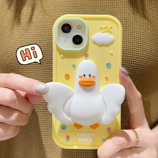 🚚จัดส่งจากไทยภายใน 24 ช.ม🚚เคสไอโฟน 14 Pro Max 13 12 11 เคส for เคสไอโฟน11 น่ารัก duck griptok วัสดุซิลิโคนอ่อนนุ่ม Case