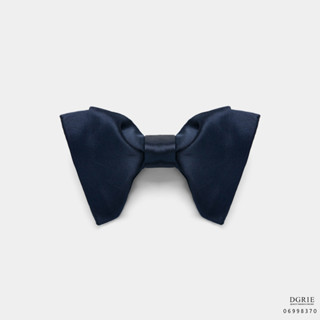 Navy Moth Butterfly Silk Bowtie - โบว์ไทผ้าไหมปีกผีเสื้อสีกรม