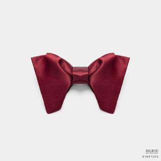 Burgundy Moth Butterfly Silk Bowtie - โบว์ไทผ้าไหมปีกผีเสื้อสีแดง