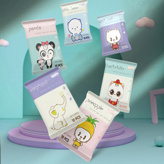 พร้อมส่ง🔥ทิชชู่เปียก Baby wipes กระดาษทิชชู่เปียก 10 แผ่น /ห่อ