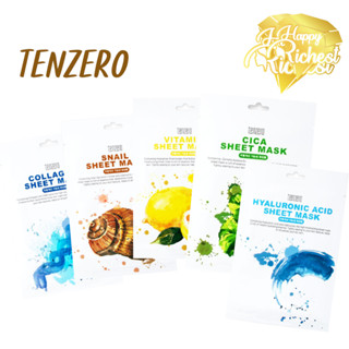 ⚡️Sale⚡️แท้100%⚡️TENZERO Sheet Mask 25ml แผ่นมาส์กสำหรับทุกปัญหาผิว Hyaluronic acid/Snail/Collagen