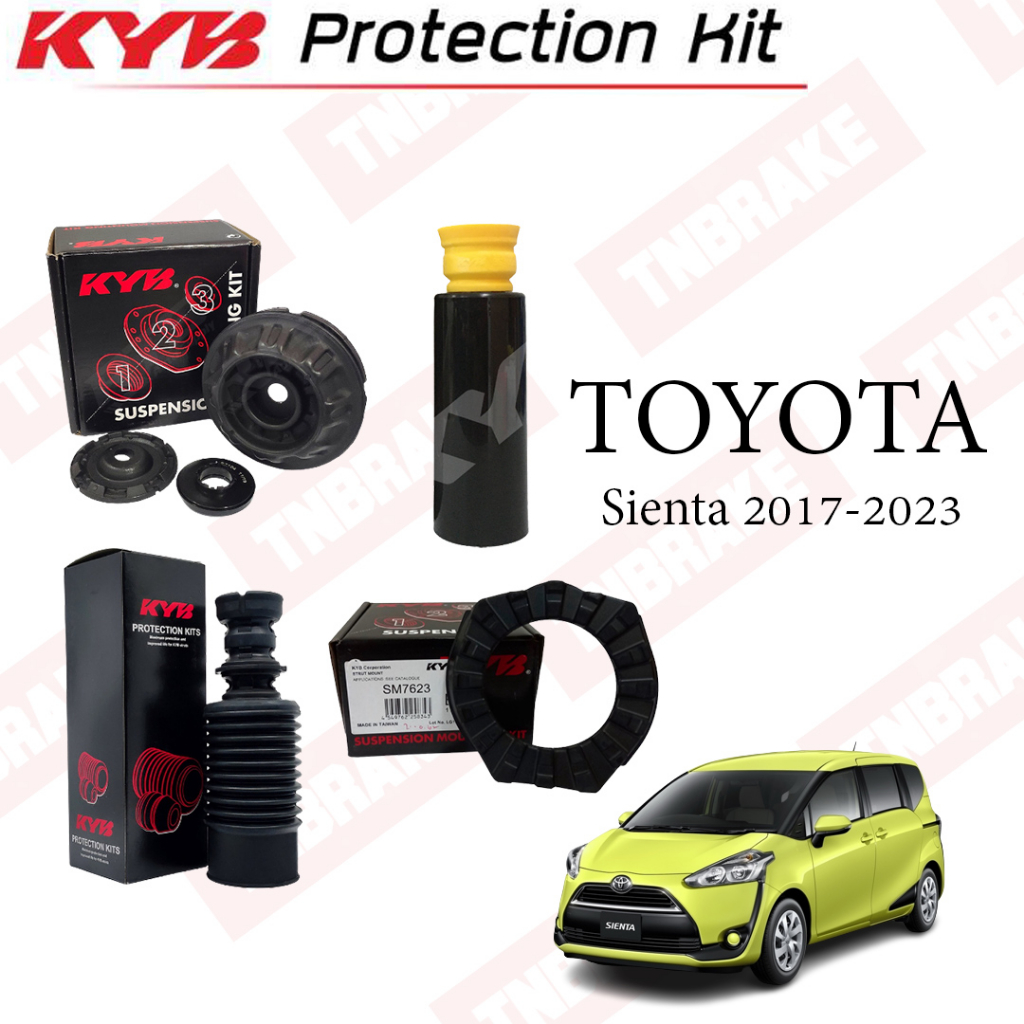 KYB เบ้าโช๊คอัพ ลูกปืนเบ้า ยางกันฝุ่น กันกระแทก Toyota Sienta โตโยต้า เซียนต้า kayaba ปี 2017-2023
