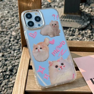 💜สินค้าใหม่มาแรง💜เคส iPhone 14 13 12 11 soft case เคสโทรศัพท์ 14 pro max น่ารัก กระจกเงา เคสป้องกันการตก ปกป้องเต็มที่