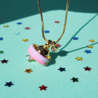 YVIS Baby Saturn Enamel Necklace