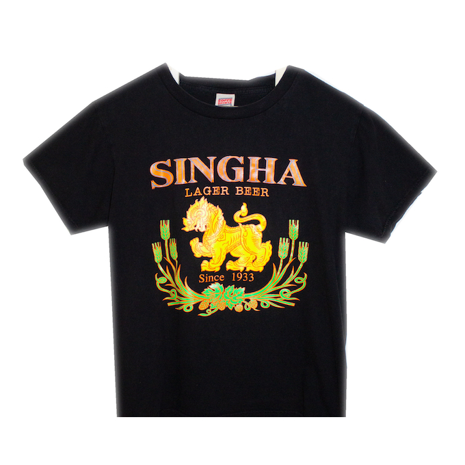 Thai Singha Beer เสื้อยืด Super Cool Vintage 90s นีออนไทยสิงห์เบียร์
