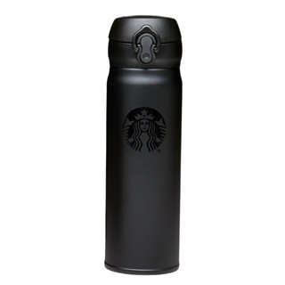 Starbucks Stainless Steel Matte Black Siren Thermos Tumbler สตาร์บัคส์ ทัมเบลอร์สเตนเลสสตีลส ลายไซเรนสีดำ 16.9 ออนซ์