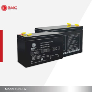 เเบตเตอรี่เเห้ง SLA 12V 9Ah รุ่น SN9-12 Battery Sealed Lead Acid