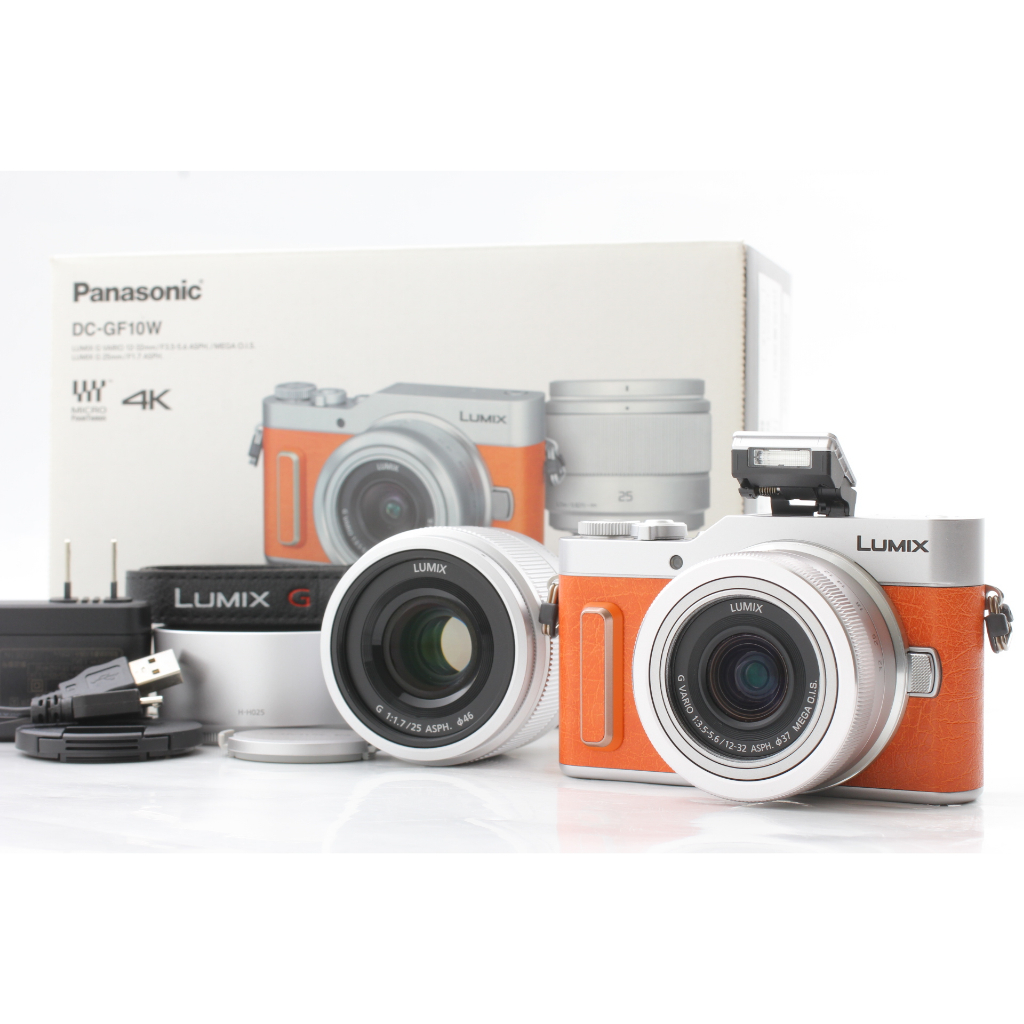 ส่งตรงจากญี่ปุ่น เลนส์คู่ สีส้ม สําหรับ Panasonic Dc-Gf10W-D Lumix Gf10
