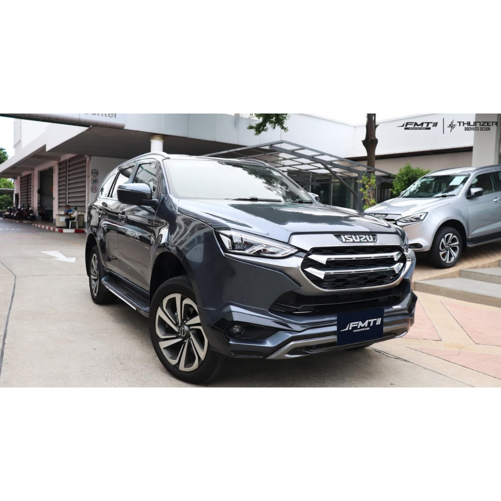 ชุดแต่ง ISUZU MU-X 2021 LUXURY สเกิร์ตหน้า/ข้าง/หลัง สปอยเลอร์/สปอยเลอร์ยก สติ๊กเกอร์ แบรนด์ THUNZER