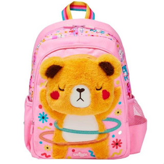 🎒Smiggle Backpacks Nursery bag กระเป๋าเป้ 🎒สมิกเกอร์ ขนาด 14-15 นิ้ว ลาย หมีออกกำลังกาย pink พร้อมส่งในไทย 🛻