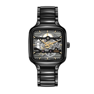 (ประกันศูนย์ไทย 2 ปี) RADO True Square Automatic Skeleton (สีดำ) รุ่น R27124162