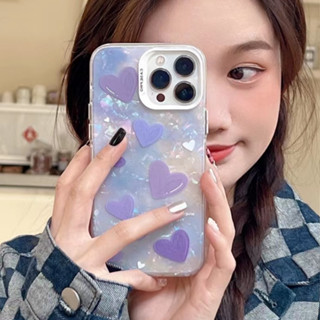 💜สินค้าใหม่มาแรง💜เคส iPhone 14 13 12 11 soft case เคสโทรศัพท์ 14 pro max รูปหัวใจ เคสป้องกันการตก ปกป้องเต็มที่