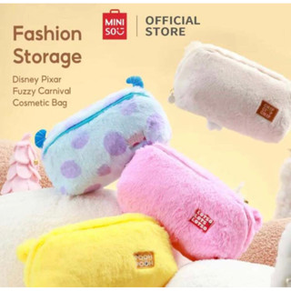 MINISO มีเฉพาะที่จีน แท้💯🇨🇳 Disney Pixar กระเป๋าเครื่องสำอาง Fluffy Carnival Losto Winnie the Pooh Strawberry Bear Chip