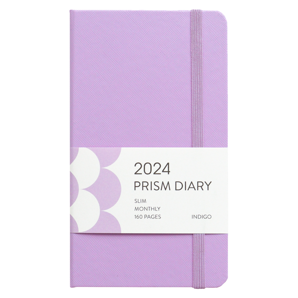 2024 Prism Slim Diary แพลนเนอร์รายเดือนขนาดเล็ก ลิขสิทธิ์แท้ Indigo Planner ไดอารี่