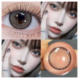 Midroo【COD】🍭คอนแทคเลนส์ Glazed Brown คอนแทคเลนส์มินิ 14.0mm-14.2mmขนาดมินิ 🌷1คู่