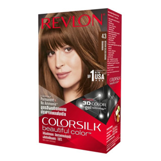 Revlon Colorsilk Hair Color(43 Medium Golden Brown) เรฟลอน คัลเลอร์ซิลค์ แฮร์คัลเลอร์ (No.43 น้ำตาลทองกลาง)