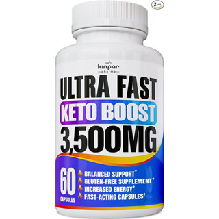 kinpar pharma Ultra Fast Keto boost 3,500mg 60 capsules🌹exp.06/24🌹อาหารเสริมคีโตช่วยลดความอยากอาหาร สนับสนุนพลังงาน