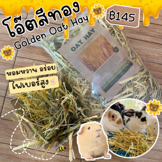 🌟หญ้าโอ๊ตสีทอง🌾ขนาด 500 กรัม นำเข้าจากออสเตรเลีย หญ้ากระต่าย แกสบี้