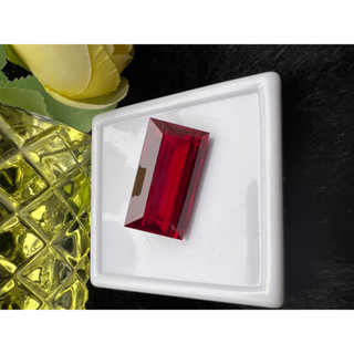 Lab Ruby Baguette 14x32 mm  1 pieces weight 42 carats