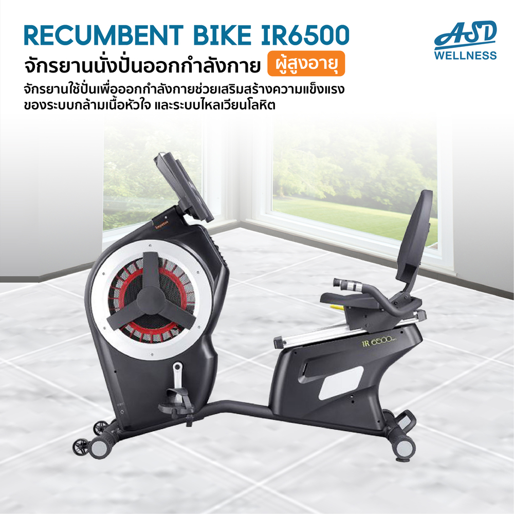 จักรยานนั่งเอนปั่นออกกำลังกาย Recumbent Bike IR6500 สำหรับผู้สูงอายุ ใช้ปั่นเพื่อออกกำลังกายใช้เสริมสร้างความแข็งแรง