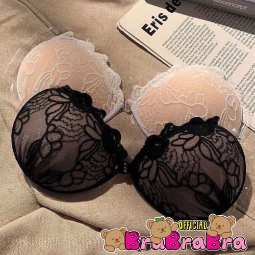 [ส่งจากไทย] 𝑩𝒓𝒂𝑩𝒓𝒂𝑩𝒓𝒂 #w-013 บราดูม 3D ลายลูกไม้ บราเจ้าสาว พร้อมสายใส