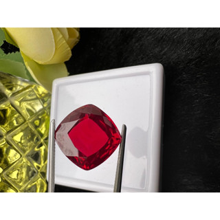 Lab Ruby Cushion shape 20 carats 15x15mm 1 pieces